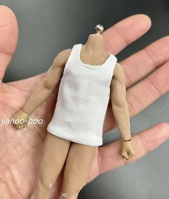 1/12 Scale WHITE Tank Top For 6  Male Figure Body Doll TBLeague PHICEN TM02A  • $10.50