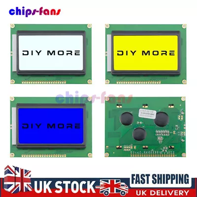 £10.99 • Buy DC5V 12864 LCD Display Module 128x64 Dots Graphic Matrix Yellow White Blue UK