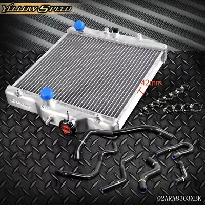 Fit For 1992-2000 Honda Civic D15 D16 EG/EK 2 Row 42mm Aluminum Radiator+Hose  • $89.59