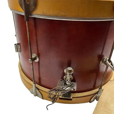 1950’s Revere Wood Marching Band Drum With Canvas Bag + Strap • $223.20