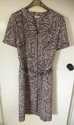 Eastex  Brown And Beige Patterned Summer Dress - Size 14 • £7.50