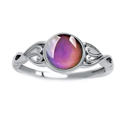 £3.89 • Buy Magic Stone Mood Ring Adjustable Women Temperature Change Color Oval Jewelry