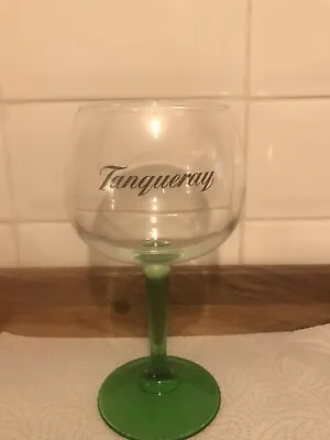 RARE ITEM- Tanqueray Gin Large Balloon Style Green Stemmed Crystal Glass • £4