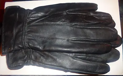 Fine Men's Thinsulate Black Leather Gloves Size M • $15.95