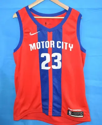 Nike Detroit Pistons Motor City Blake Griffin Red Basketball Jersey XL C-4 • $39.99