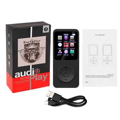 MP3 Music Player With 32GB Memory Card Slim Classic MP3 Player FM Radio Recorder • £15.99