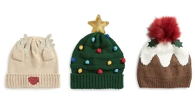 £7.90 • Buy Christmas Hats! Deer With Ears / Tree With A Star / Chocolate Pudding With A Pom