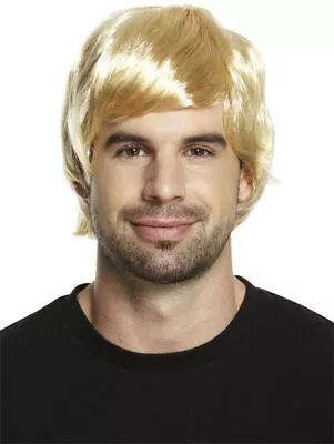 Boyband Wig 60s 70s 80s Short Boy Band Fancy Dress Mens • £6.99