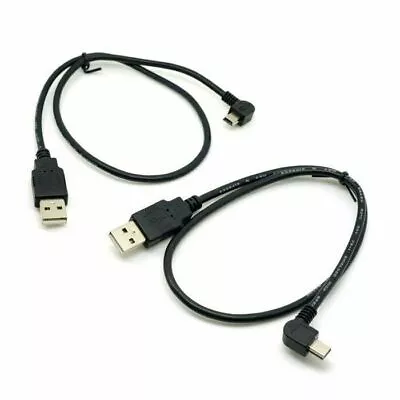 2pcs USB2.0 Male To Mini USB Left & Right Angled Cable 0.5m For Camera MP4 Phone • $6.99