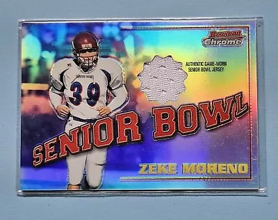 Zeke Moreno 2001 Bowman Chrome Game Worn Jersey Insert Card Free Shipping🔥🏈🔥 • $5.95