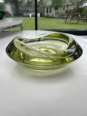 Murano /italian Green Art Glass Bowl Mid Century - Carlo Scarpa For Venini • £75