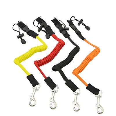 1.6M Kayak Canoe Paddle Rod Leash Safety Rope Carabiner Rowing Boats Accessories • $17.99