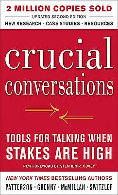 Crucial Conversations Tools For Talki- Paperback Kerry Patterson 9780071771320 • £3.58