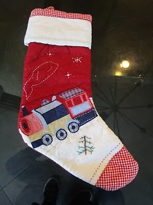 Pottery Barn Kids Quilted Train   Christmas Stocking  New Wo Tag • $35.99