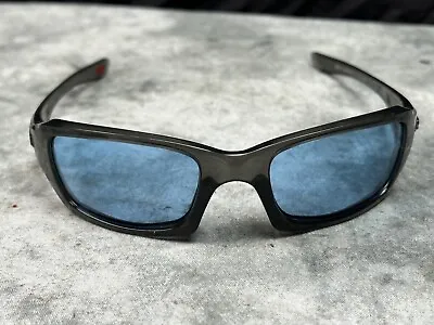 Oakley Fives Squared (4+1)2 Gray Sunglasses Blue And Black Lenses • $58.99