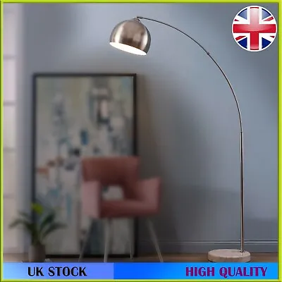 £108.99 • Buy Standard Arc Curved Floor Lamp, Modern Lighting, Silver Nickel
