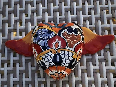 Talavera Ceramic Winged Heart Wall Hanging Made In Mexico • $14.99