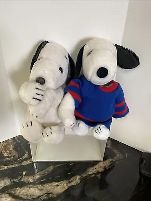 C Vintage Hugging Snoopy Plush With Extra Plush In Sweater • $19.99