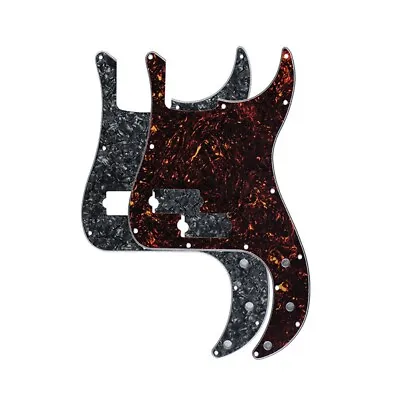 Scratch Plate Bass Pickguard 3 Layer Celluloid Dark Brown Turtle • £18.88