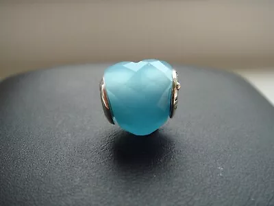 Genuine Pandora Murano Blue Shape Of  Love  S925 Ale Glass Bead Charm 796563NSC • £0.99