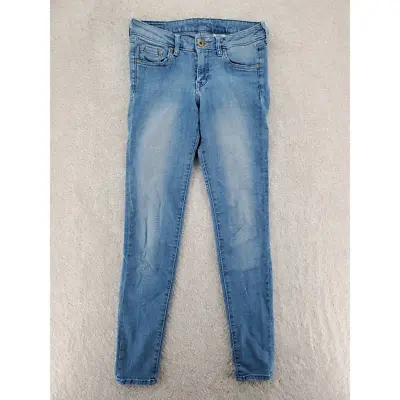 H&M Womens Super Skinny Jeans Blue Stretch Low Rise Light Wash Denim 26 Nice • $23.53