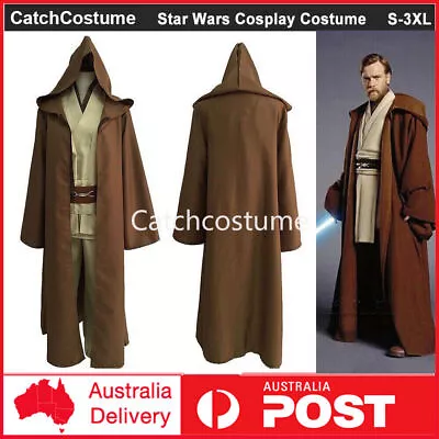 Star Wars Obi Wan Kenobi Jedi Knight Master Adult Cloak Suit Halloween Costume • $58.99