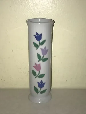 Vintage FTD 1988 Ceramic Bud Vase With TULIPS 0705A • $15.99