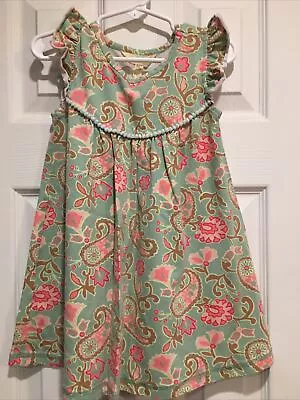 Matilda Jane Girls Size 4 Green Paisley Pearl VGUC • $26.99