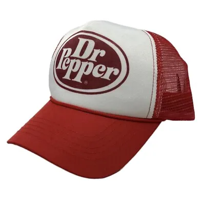 Dr Pepper Soda Men's Licensed Retro Vintage Logo Foam Trucker Hat Cap Rope NWT • $19.95
