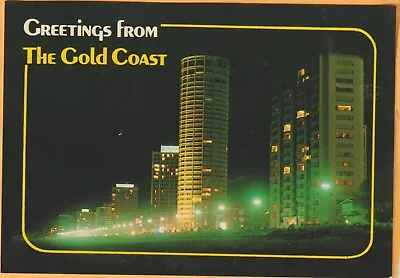 The Bright Lights Of Surfers Paradise Gold Coast Hughes Postcard • $8.95