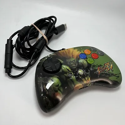 Xbox 360 Mad Catz Street Fighter IV Blanka Fight Pad W/breakway Cable TESTED • $29.99