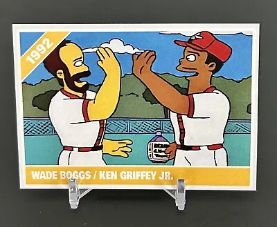 Wade Boggs - Ken Griffey Jr. - Simpsons Springfield Isotopes - HD Baseball Card • $4.99