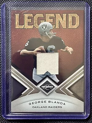 2010 Limited Legend Threads George Blanda #124 /199 Game Worn HOF Raiders • $12.99