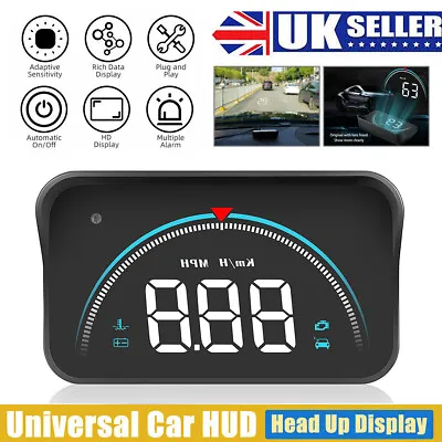 £20.99 • Buy HUD Gps Speedometer Mph Car Gauges OBD Head Up Display Over Speed Warning Clock