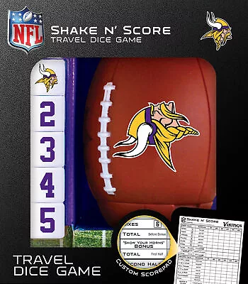 Officially Licsensed NFL Minnesota Vikings Shake N Score Dice Game • $19.99