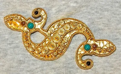 Vintage Dragon Brooch Abstract Etruscan Design By 1928 • $29.98