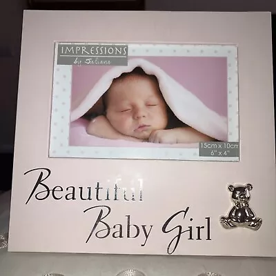 Impression By Juliana Baby Girls Photo Frame Good Condition Photo Size15cmx10cm • £5