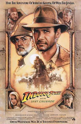 UNFRAMED Indiana Jones And The Last Crusade Movie Poster Prints Canvas Print • $16.99