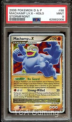 PSA 9 MINT Machamp Lv.X 98/100 HOLO RARE Stormfront Pokemon Card 008 • $129.99