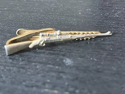 Bolt Action Scoped Hunting Rifle Gun Vintage HICKOK Tie Bar Clip • $19.95