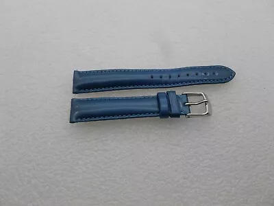 Genuine Michele 16mm Blue Patent Watch Band Strap Pre-Owned • $14.77