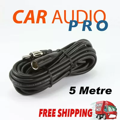 Radio Antenna Aerial Extension Lead Cable Car Coax Am Fm Male Female 5m • $19.95