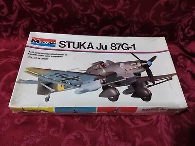 Vintage 1973 Monogram 1/48 Stuka Ju 87G-1 Model Kit #6840.  Factory Sealed  • $14.99