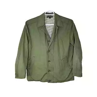 P.S. Erin Wasson Women's Large Chore Coat Jacket Olive Green Military Button Up  • $12.74