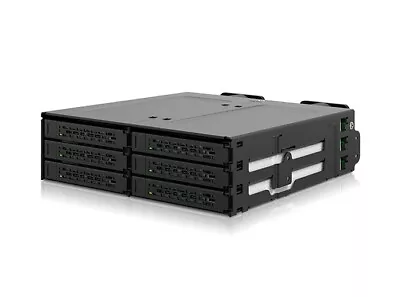 New ICY Dock MB118VP-B 6 X U.2 U.3 NVMe SSD PCIe 4.0 Mobile Rack • £367.99