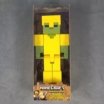 Minecraft Gold Armored Zombie 8.5  Toy Figure Mojang Game Authentic *NEW In Box* • $18