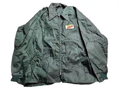 Vintage K-BRAND Dekalb Full Zip Windbreaker Jacket 70s 80s Green L • $28.79