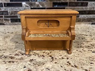 Antique Miniature For Dollhouse Or Room Box Wooden Piano Music Box Working • $9.99