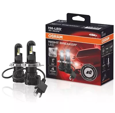 2x Osram H4 Led Night Breaker Main Headlights Lamps Set Of 2 Pcs 64193dwnb • $145.26