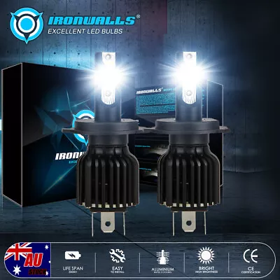 H4 LED Headlight Bulb Globes Hi Lo Beam For Ford Falcon BA Ute 4.0 LPG 2002-2005 • $42.99